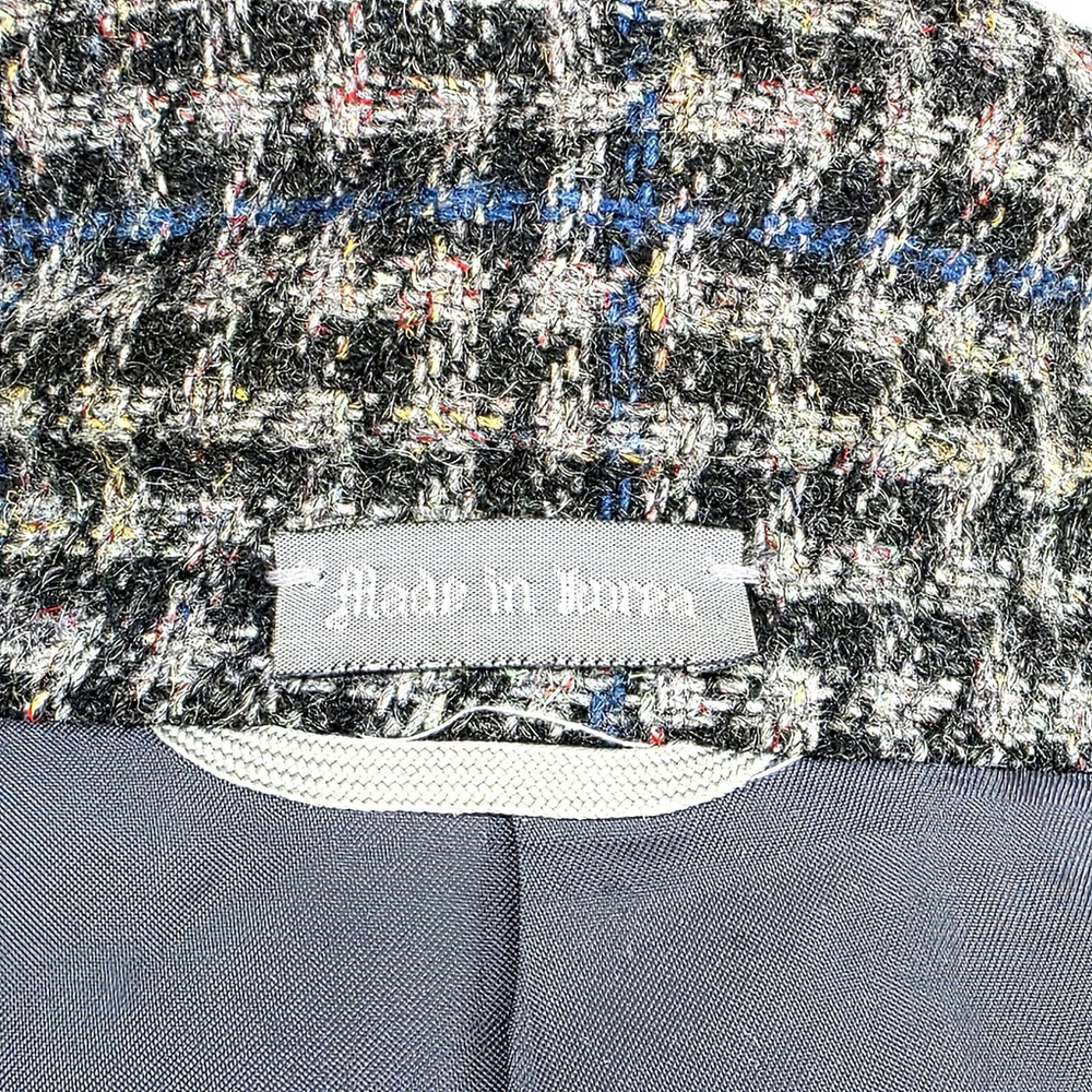 Quiet Luxury Dominic d’bruzzi Grodins Tweed Blazer Men’s M Blue Check - Picture 12 of 16